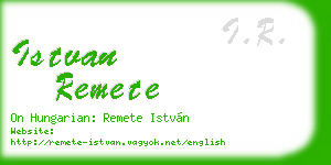 istvan remete business card